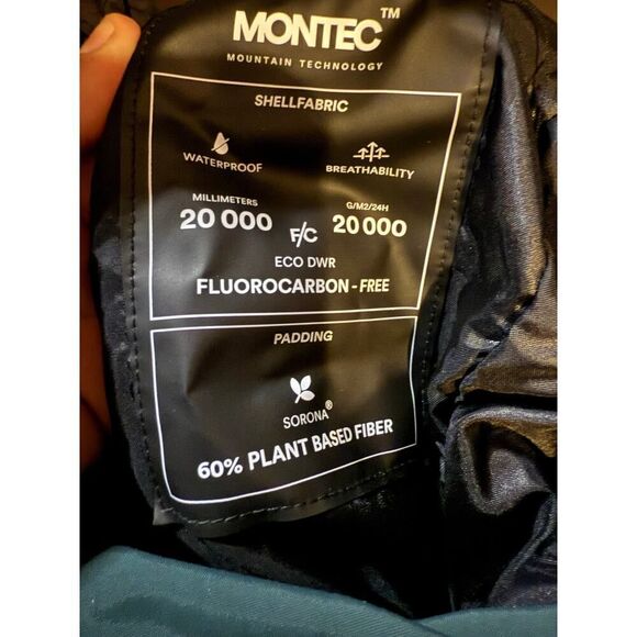 Montec Fawk Ski Snowboarding Pants Bib in Dark Atlantic and Black Men's Sz. S - Picture 5 of 12